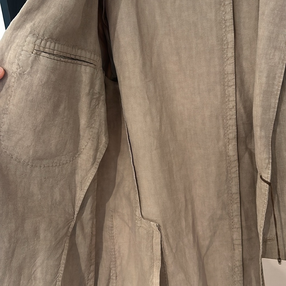 NWT Boggi Milano Linen Khaki Unlined Sportcoat. Perfect for summer! - Picture 5 of 8